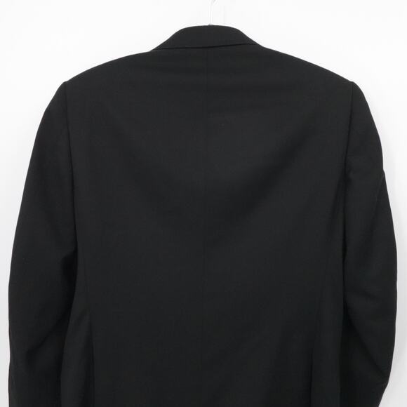 J Hilburn Blazer Mens 39S Black Wool Classic 2 Button Lined Business Office - Picture 13 of 16